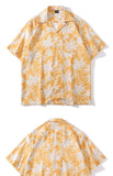 Wiaofellas  -  Short-sleeved Floral Shirt Men's High-end Niche Design Trendy Brand Thin