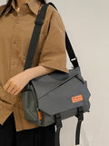 WIAOFELLAS  -  Retro messenger bag men's design simple shoulder bag fashion messenger bag students' class bag