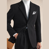 WIAOFELLAS  -  Winter High Quality Business Dress Suit Wedding Suit For Men Versatile Casual Office Party Prom Costume Homme Men Tuxedo Suit