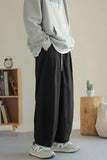 Wiaofellas Men's New Loose Fashion Trend Casual Pants Loose Black/khaki/Apricot Color Straight Pants High-quality Trousers Size M-2XL