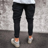Wiaofellas  -  Mens Hole Skinny Vintage Jeans Fashion Ripped Slim Denim Pants For Men New Male Hip Hop Pleated Jean Trousers Pantalon Homme