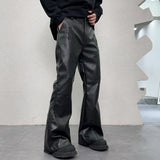 WIAOFELLAS  -  PU Leather Pants Men Streetwear Fashion Hip Hop Punk Gothic Vibe Casual Faux Leather Pant Man Boyfriend Motorcycle Trousers