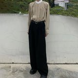 Wiaofellas  -  Y2K Mens Pants Casual Versatile Suit Pants Autumn Solid Color Streetwear Hawaiian  Retro Youth Trend Men's Clothing Unisex