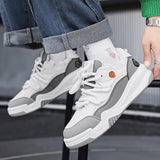 WIAOFELLAS  -  Autumn Men Casual Shoes Fashion Solid Colour Chunky Anti Skid Sports Sneakers Thick Sole Comfortable Breathable Mesh Footwear 44