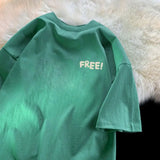 WIAOFELLAS  -  Men's Clothing Cotton T-Shirt Summer Short Sleeve Hong Kong Style Loose Fit Casual Trendy Solid Color Streetwear Top