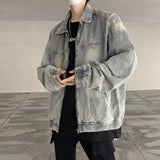 WIAOFELLAS  -  High Street Denim Jacket Trendy Brand Men Handsome High-end Jacket