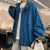 WIAOFELLAS  -  Spring Autumn Casual Solid Fashion Loose Casual Bomber Jacket Men Overcoat New Arrival Baseball Jackets Men's Jacket B27