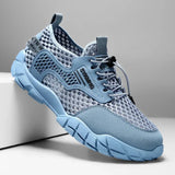 WIAOFELLAS  -  Breathable Big Net Sports Tennis Jogging Comfortable Flat Fashion Trend Men's Non-slip Outdoor Casual Walking Mesh Shoes
