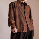 WIAOFELLAS  -  Lapel Retro Niche Design Hollow Drape Shirt Short-sleeved Ethnic Japanese Casual Men's Coat Long-sleeved