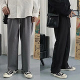 WIAOFELLAS  -  Size M-XXL Men Wide Leg Harem Pants Spring Summer Autumn  Casual Straight Loose  Long Pants Streetwear Harajuku Black Gray