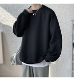 WIAOFELLAS  -  T-shirts Men Advanced Fashion Simple Streetwear O-neck Daily Korean Style Charming Youthful Chic All-match Casual Loose College