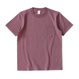 WIAOFELLAS  -  265g Thick Retro Cotton Heavy T-shirts Seamless Round Neck Pocket Short-sleeved Tshirts Men Tops Tee Breathable Skin-friendly