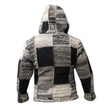 Wiaofellas  -  Fashionable Mens Sweater Hoodies Vintage Zipper Long Sleeve Patchwork Sweaters For Men Autumn Winter Trendy Knit Hooded Sweater