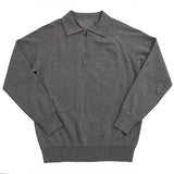 Wiaofellas  -  Autumn Clothing Men's Clothing Luxury Knitted Polo Shirt Casual Fashion Zippers Solid Color Long Sleeve Pullovers Leisure Shirts