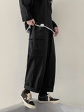 Wiaofellas  -  Men's Workwear Pants Straight Leg Loose Fit Faionable Japanese Sle Wide Leg Pants Hong Kong Sle Versatile Trendy Nine