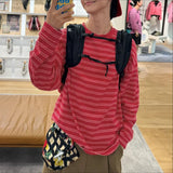 WIAOFELLAS  -  2026 Men Striped T Shirt O-neck Long Sleeve Korean Style Male Basic Tee Tops Streetwear Stylish Casual Men Clothing