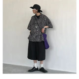 WIAOFELLAS  -  Summer Retro Brown Workwear Seven-Foot Pants Men's Loose Straight Wide Leg West Pants Trendy Casual Trousers