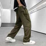 Wiaofellas New Multi-Pocket Mannen Casual Broek Rechte Losse En Trendy Cargo Broek Outdoor Wandelen Trekking Mannen Hip Hop Bodem Herfst