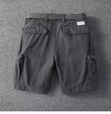 WIAOFELLAS  -  Summer Fashion Retro Workwear Cotton Shorts For Men Heavy Water Wash Multi Pocket Pants Loose Straight Leg Trendy Man Short