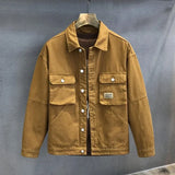 WIAOFELLAS  -  Patchwork Denim Jacket Men Jean Jacket Streetwear Hip Hop Loose Coats Men Clothing Spring Autumn Oversized Outerwear Korean Tops