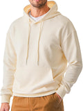 WIAOFELLAS  -  Autumn Men's Clothing Streetwear Leisure Hooded Sweatshirt Casual Retro Solid Long Sleeve Fashion Pullover Hoodie Sportwear