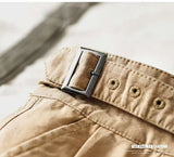 Wiaofellas  -  Spring Autumn Vintage Men's Gurkha Pants British Style Casual Straight Trousers Adjustable Waist Belt Naples Pant For Male