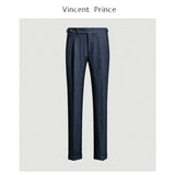 WIAOFELLAS  -  British Style Woolen Naples Suit Pant For Men Tweed High Waist Straight Trousers Autumn Winter Business Casual Pant Streetwear