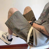 WIAOFELLAS  -  New Men's Casual Multi-pocket Cargo Shorts Outdoor Baggy Straight-Leg Bermuda Short Pants Y2K Vintage Fashion shorts homme