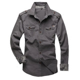 Wiaofellas  -  New Cotton Shirt Men Long Sleeve Breathable Casual Shirts Man Solid Shirt Slim Fit Male Shirts