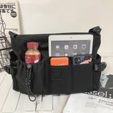 WIAOFELLAS  -  Korean Fashion Casual Big Bag Student School Bags for Teenage Girls Messenger Bag Shoulder Bag Crossbody Bags Women