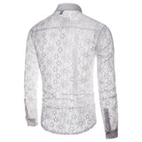 WIAOFELLAS  -  Cross Border Foreign Trade Spring and Autumn Men's Shirts with Solid Color Design Long Sleeved Lapel Shirts