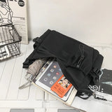 WIAOFELLAS  -  Korean Fashion Casual Big Bag Student School Bags for Teenage Girls Messenger Bag Shoulder Bag Crossbody Bags Women
