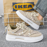 WIAOFELLAS  -  Sneakers For Men Vulcanized Shoes Sports Shoes Lace Up Skateboard High Quality Breathable Soft Comfortable Casual Shoes Male