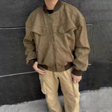WIAOFELLAS  -  2025 Spring and Autumn New Style Distressed Design Retro Workwear Jacket Unisex Fashion Casual Loose All-match Luxury Jacket Men