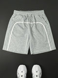 Wiaofellas  -  Men's Casual Straight Leg Quick Dry Solid Color Five-Quarter Shorts Polyester Fiber Spring Season Sport Style Daily Wear