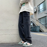 WIAOFELLAS  -  Men Jeans Wide Leg Denim pants Loose Straight Baggy Men's Jeans hip hop Streetwear Skateboard Neutral denim Trousers Cargo jeans