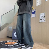 WIAOFELLAS  -  Autumn Baggy Jeans Men Fashion Casual Wide Leg Jean Streetwear Loose Hip Hop Straight Denim Pants Mens LOOSE Trousers