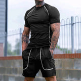 Wiaofellas  -  New Style Summer New Sports Casual Clothing Shorts Men's Clothing Short Sleeved Shorts Running Fitness Clothing Trendy Sets