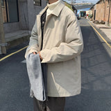 Wiaofellas  -  Autumn Trench Coat Men Warm Oversized Casual Long Coat Men Streetwear Korean Loose Thick Windbreaker Jacket Mens Overcoat M-2XL