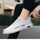 WIAOFELLAS  -  Two-color Couples Spring and Autumn Men Large Size Casual Flat Low Top Small White Shoes Student Campus Sports Shoes