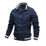 Wiaofellas  -  Men Windbreaker Jacket White Casual Jacket Fashion Men Outdoor Waterproof Sports Coat Spring Summer Bomber Jacket Men Clothing