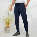 Wiaofellas  -  Men's Casual Solid Color Joggers Elastic Drawstring Waist Sports Pants with Pockets