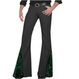 Wiaofellas  -  Men's Casual Vintage Spliced Chip Flared Pants