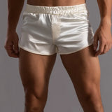 Wiaofellas  -  Silk Arlo Men's Underwear Ultra-Short Pants Comfortable Loose Fit Home Sleepwear plus Size Available Casual Pants