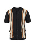 WIAOFELLAS  -  Men's Clothing Summer New Shirt for Men Fashion Splicing Short-sleeved Cardigan Color Collision Business Polo Shirt Blouset