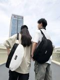 WIAOFELLAS  -  New simple mobile phone bag men's large-capacity shoulder bag fashion Messenger bag Harajuku style chest bag