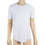 Wiaofellas  -  Men's White Slim T-Shirt Summer Short Sleeve Round Neck Tees Casual Youth Breathe Soft Cotton Top Basic Male Clothing