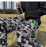 WIAOFELLAS  -  American Pants Men Korean Style Loose Feet Casual Pants Nine-point High Street Fashion Trousers