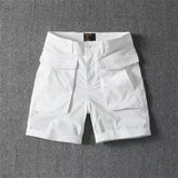 WIAOFELLAS  -  Mens Japanese Style Heavyweight Cargo Shorts Summer New Cotton Multi-Pocket Loose Shorts Streetwear Trendy Premium Pants Male