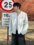 WIAOFELLAS  -  Korean Style Trend Men's Stand Collar Jackets Outerwear Fashion Solid Color Zipper Casual Short Coat Autumn
